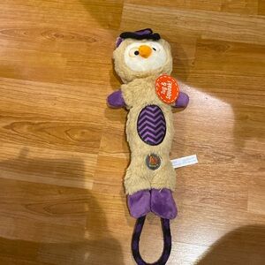 Outward Interactive Plush Squeaky Dog Tug Toy One-Size  Scrunch Bunch 16”